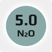 Закись азота (N2О) 5.0 (99,999%) в баллоне 10л, наполнение 5 кг.  соединение G 3/4 (DIN 9)